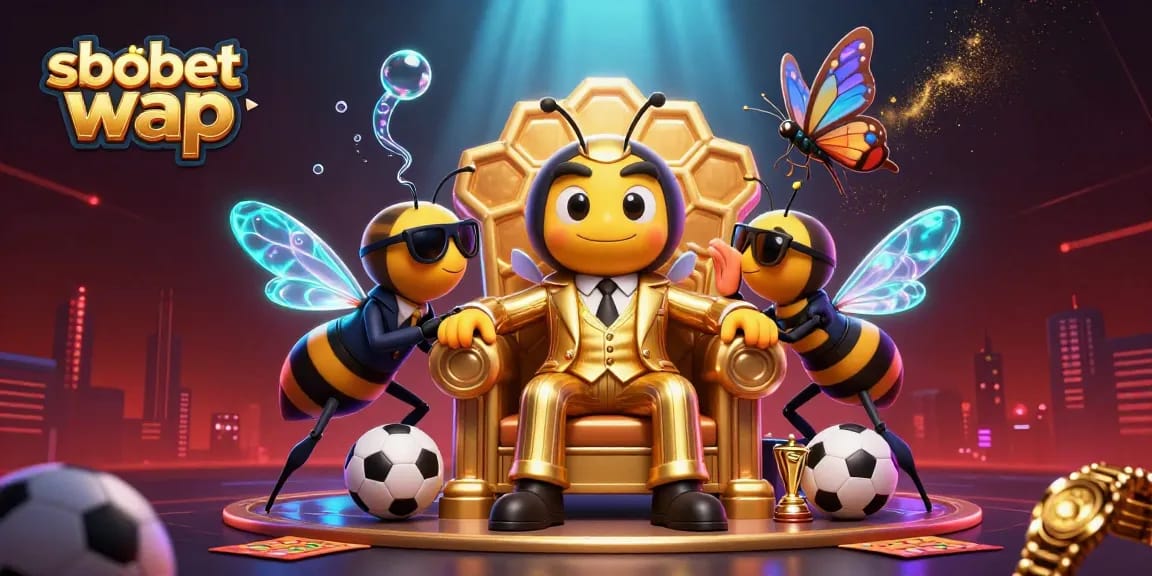 Experience the excitement of sbobet wap sports betting with playful characters and vibrant casino elements