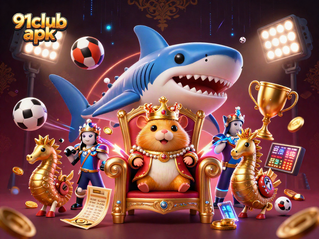 Engage in thrilling gameplay with the 91club apk, featuring dynamic sports elements and a dazzling golden hamster king.