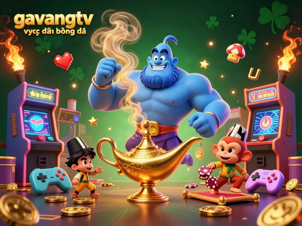 Experience gavangtv trực tiếp bóng đá with dynamic gaming elements and vibrant characters in an immersive scene.