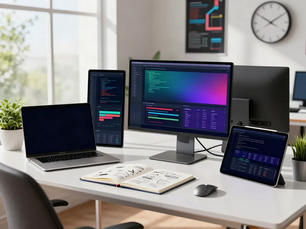 Data analyst showcasing instant indexing tools in a modern tech workspace.