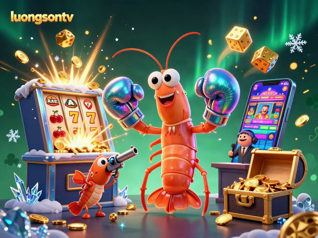 Experience thrilling gameplay with luongsontv, showcasing vibrant 3D casino elements and energetic characters in action.