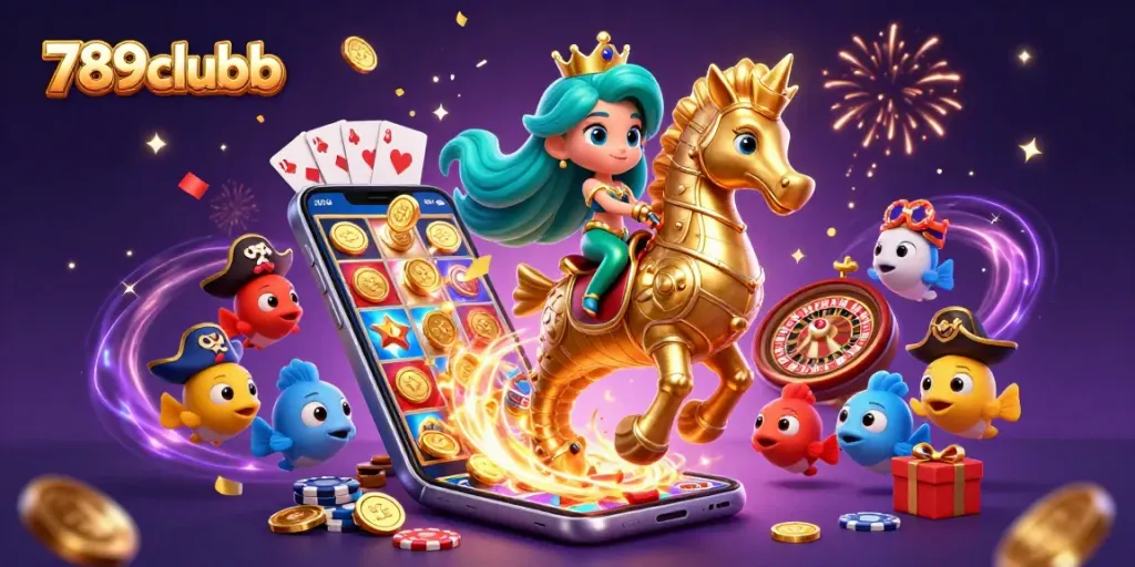 Join the adventure with 789clubb as the mermaid princess spins a thrilling slot game.