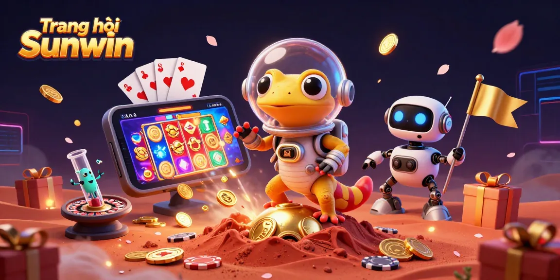 Experience excitement at Trang chủ Sunwin with a Martian gecko discovering a golden casino.