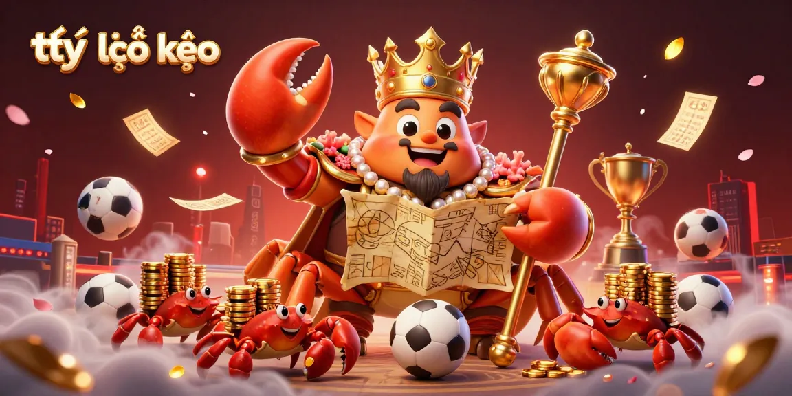 Engage with tỷ lệ kèo through exciting sports betting actions and dynamic elements featuring a golden crab emperor.