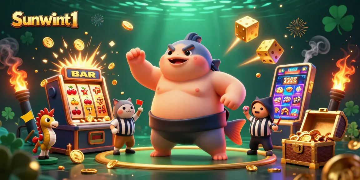 Experience thrilling slots action with the sunwint1 jackpot explosion and fun characters in 3D illustration.